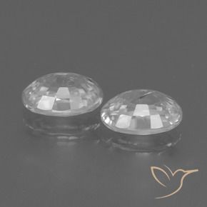 Gemme di Zircone Bianco naturale da 2.67 ct, Ovale, VVS-VS