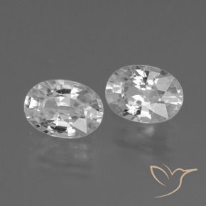 Gemme di Zircone Bianco naturale da 2.56 ct, Ovale, VVS