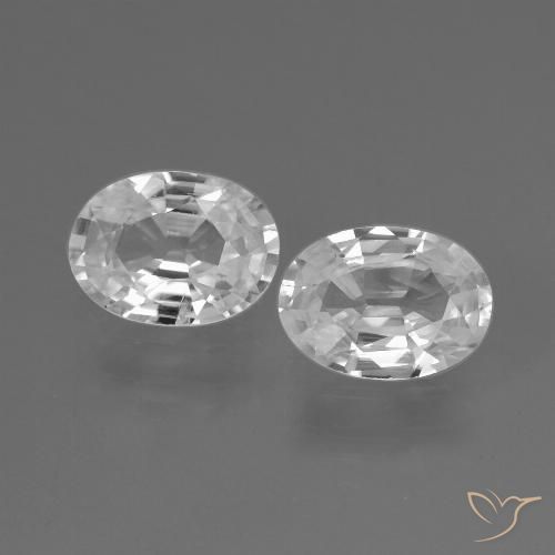 2.03ctw Naturale Bianco Zircone, Ovale, VS