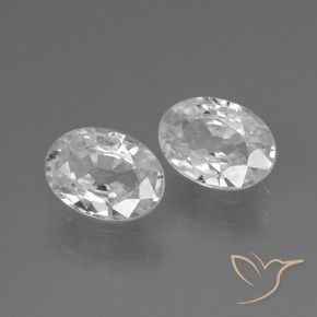 Gemme di Zircone Bianco naturale da 2.27 ct, Ovale, VVS
