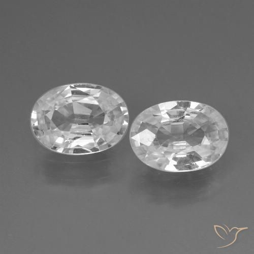 2.10ctw Naturale Bianco Zircone, Ovale, VVS-VS
