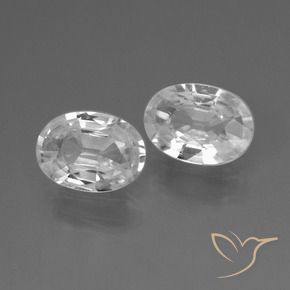 Gemme di Zircone Bianco naturale da 2.10 ct, Ovale, VVS-VS