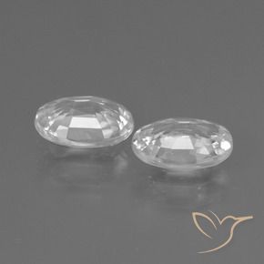 Gemme di Zircone Bianco naturale da 2.10 ct, Ovale, VVS-VS