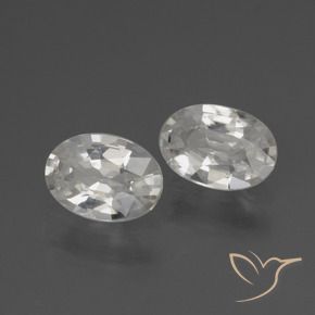 Gemme di Zircone Bianco naturale da 2.12 ct, Ovale, VVS-VS
