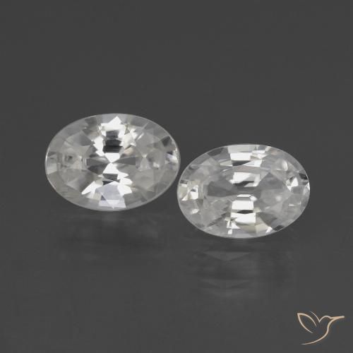 2.07ctw Naturale Bianco Zircone, Ovale, VS