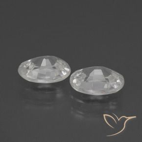Gemme di Zircone Bianco naturale da 2.17 ct, Ovale, VS