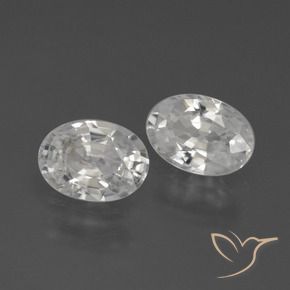 Gemme di Zircone Bianco naturale da 2.22 ct, Ovale, VVS-VS