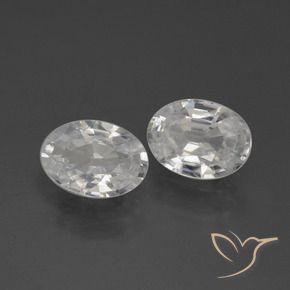 Gemme di Zircone Bianco naturale da 2.09 ct, Ovale, VVS-VS