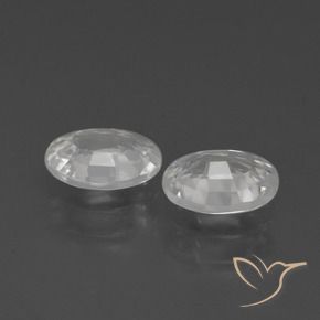 Gemme di Zircone Bianco naturale da 2.09 ct, Ovale, VVS-VS