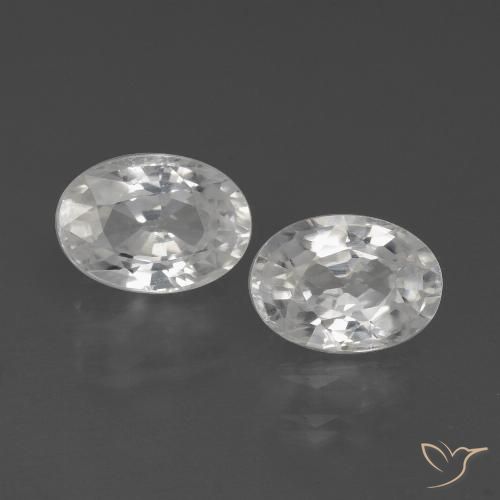 2.54ctw Naturale Bianco Zircone, Ovale, VS