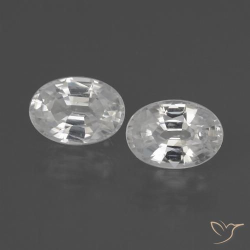 2.52ctw Naturale Bianco Zircone, Ovale, VS