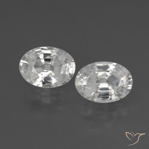 2.20ctw Naturale Bianco Zircone, Ovale, VS