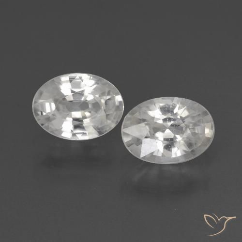 Gemme di Zircone Bianco naturale da 2.19 ct, Ovale, VS