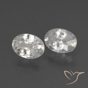 Gemme di Zircone Bianco naturale da 2.19 ct, Ovale, VS