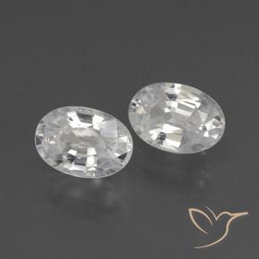 Gemme di Zircone Bianco naturale da 2.28 ct, Ovale, VVS