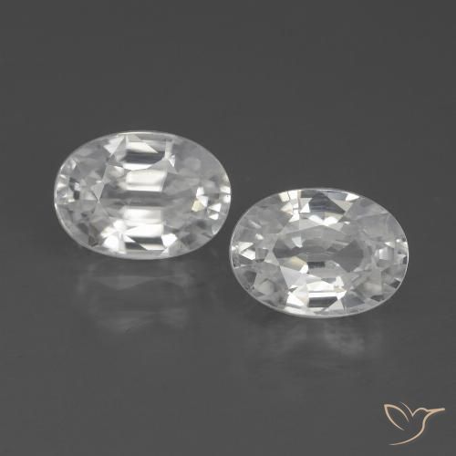 2.61ctw Naturale Bianco Zircone, Ovale, VVS