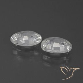 Gemme di Zircone Bianco naturale da 2.16 ct, Ovale, VVS