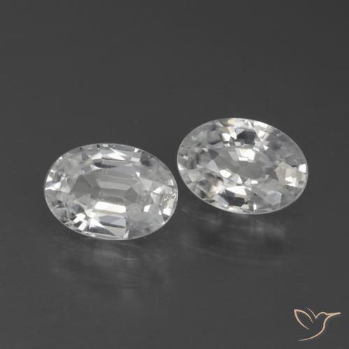 Gemme di Zircone Bianco naturale da 2.23 ct, Ovale, VVS
