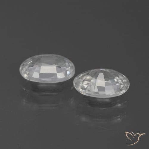 Gemme di Zircone Bianco naturale da 2.23 ct, Ovale, VVS
