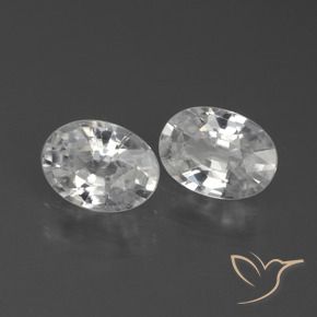 Gemme di Zircone Bianco naturale da 2.29 ct, Ovale, VVS-VS