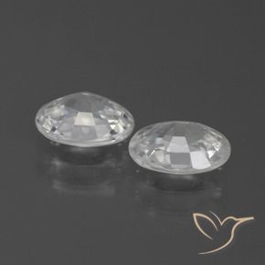 Gemme di Zircone Bianco naturale da 2.29 ct, Ovale, VVS-VS