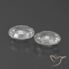 Gemme di Zircone Bianco naturale da 2.37 ct, Ovale, VS