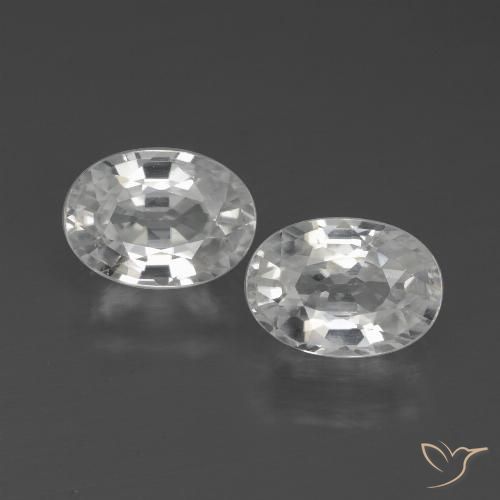 2.63ctw Naturale Bianco Zircone, Ovale, VS