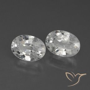 Gemme di Zircone Bianco naturale da 2.63 ct, Ovale, VS