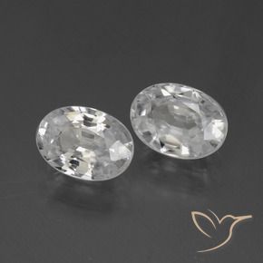 Gemme di Zircone Bianco naturale da 2.35 ct, Ovale, VVS-VS