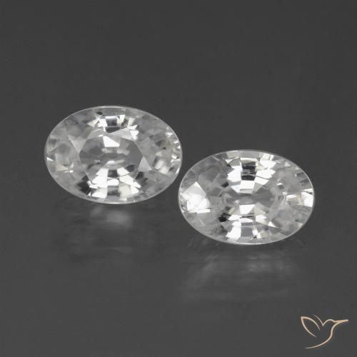 2.41ctw Naturale Bianco Zircone, Ovale, VVS