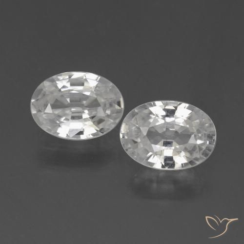 2.35ctw Naturale Bianco Zircone, Ovale, VS