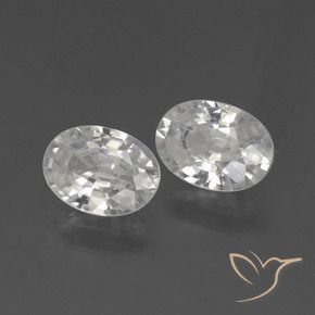 Gemme di Zircone Bianco naturale da 2.35 ct, Ovale, VS
