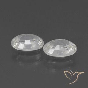 Gemme di Zircone Bianco naturale da 2.35 ct, Ovale, VS