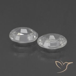Gemme di Zircone Bianco naturale da 2.46 ct, Ovale, VVS-VS
