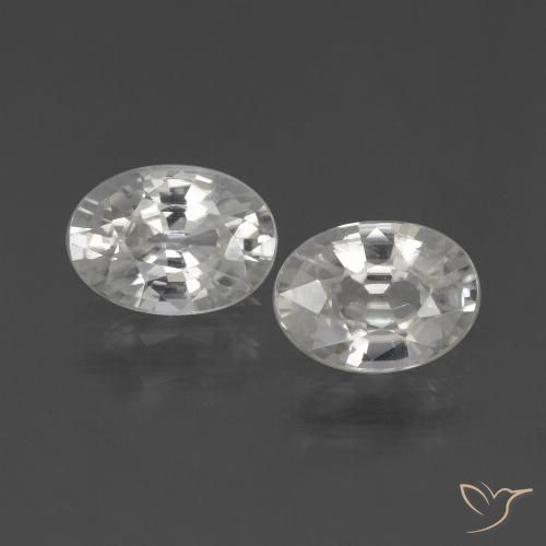 2.27ctw Naturale Bianco Zircone, Ovale, VS