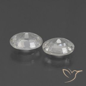 Gemme di Zircone Bianco naturale da 2.27 ct, Ovale, VS
