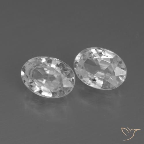 Gemme di Zircone Bianco trasparente naturale da 2.36 ct, Ovale, VVS-VS