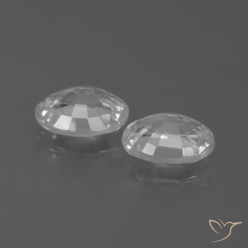 Gemme di Zircone Bianco trasparente naturale da 2.36 ct, Ovale, VVS-VS