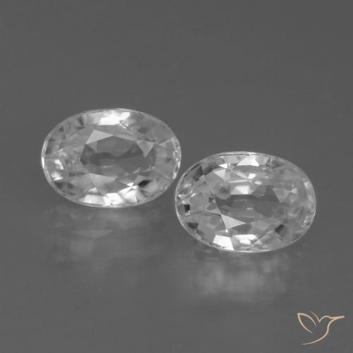 2.80ctw Naturale Bianco Zircone, Ovale, VS