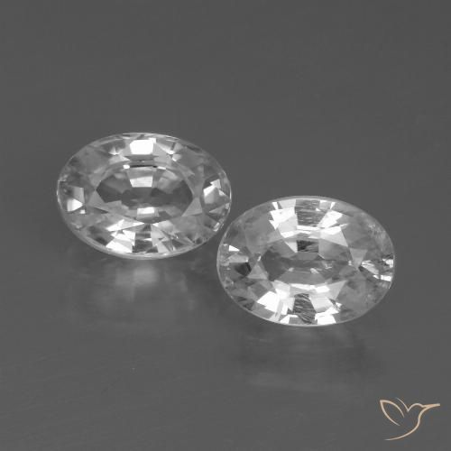 2.65ctw Naturale Bianco Zircone, Ovale, VS