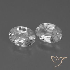 Gemme di Zircone Bianco naturale da 2.33 ct, Ovale, VVS