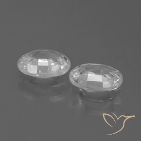 Gemme di Zircone Bianco naturale da 2.33 ct, Ovale, VVS