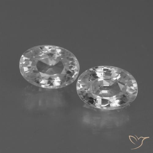 2.88ctw Naturale Bianco Zircone, Ovale, VS
