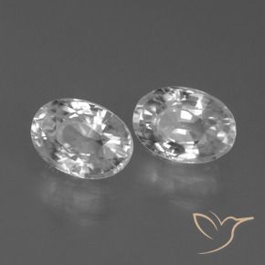 Gemme di Zircone Bianco naturale da 2.88 ct, Ovale, VS
