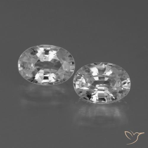 2.46ctw Naturale Bianco Zircone, Ovale, VS
