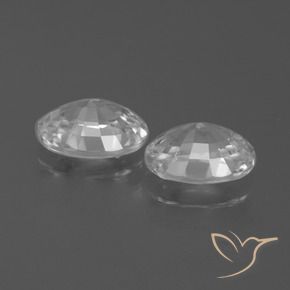 Gemme di Zircone Bianco naturale da 2.46 ct, Ovale, VS