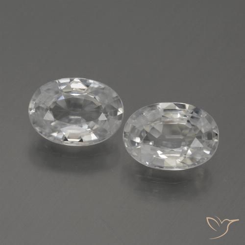 Gemme di Zircone Bianco naturale da 2.29 ct, Ovale, VS