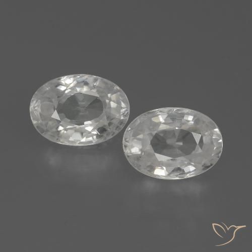 2.76ctw Naturale Bianco Zircone, Ovale, VS