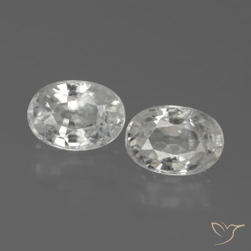 2.65ctw Naturale Bianco Zircone, Ovale, VS