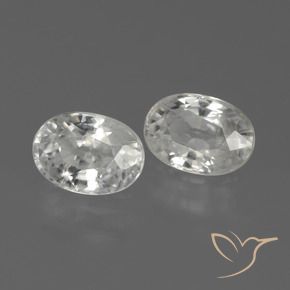 Gemme di Zircone Bianco naturale da 2.65 ct, Ovale, VS
